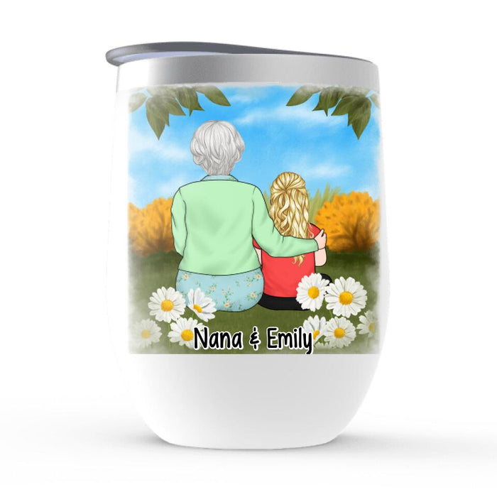 Grandma Is My Name, Spoiling Is My Game - Personalized Gifts Custom Wine Tumbler For Grandma