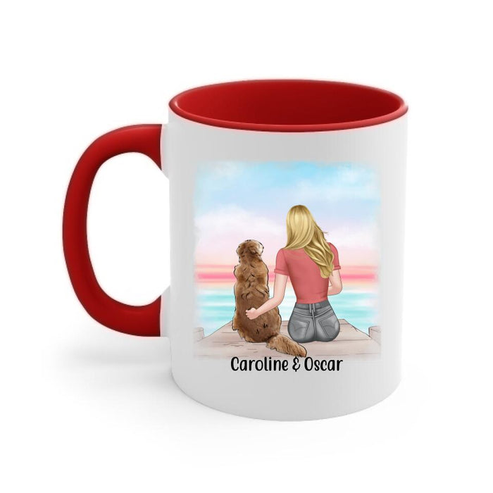 Dear Mom Thanks For Letting Me Kiss Your Face - Personalized Mug for Dog Mom, Dog Lovers