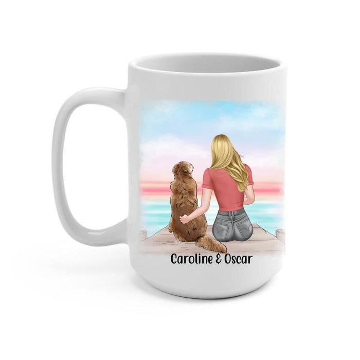 Dear Mom Thanks For Letting Me Kiss Your Face - Personalized Mug for Dog Mom, Dog Lovers