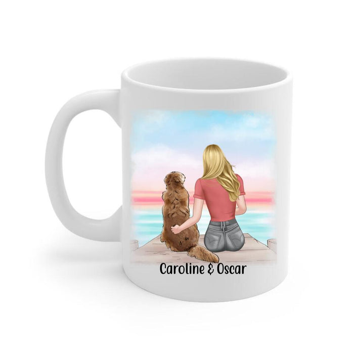 Dear Mom Thanks For Letting Me Kiss Your Face - Personalized Mug for Dog Mom, Dog Lovers