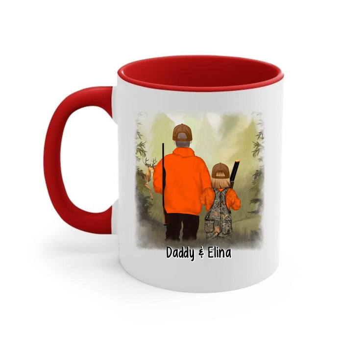 Personalized Mug, Thanks For Teaching Me How To Be A Man, Hunting Father And Daughter, Gift For Hunting Family, Father, Daughter