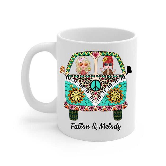 On A Dark Desert Highway - Personalized Mug For Her, Friends, Sisters, Hippie