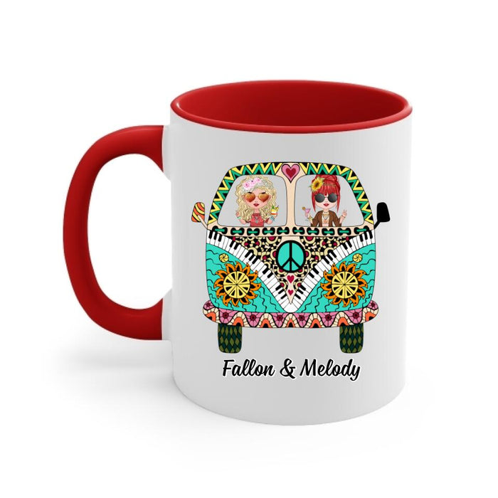 On A Dark Desert Highway - Personalized Mug For Her, Friends, Sisters, Hippie