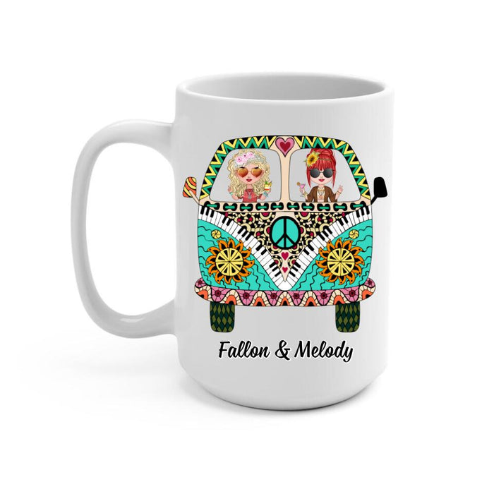 On A Dark Desert Highway - Personalized Mug For Her, Friends, Sisters, Hippie