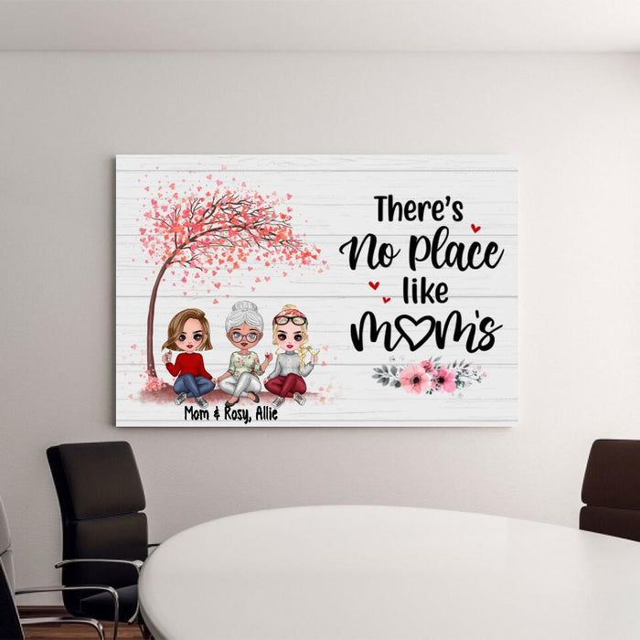 There's No Place Like Mom's - Personalized Canvas For Her, Mom