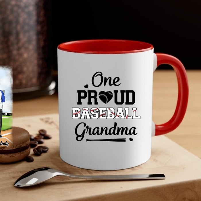 Up To 3 Kids My Favorite Baseball Player Calls Me Grandma - Personalized Mug For Grandma, Baseball