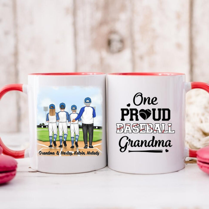 Up To 3 Kids My Favorite Baseball Player Calls Me Grandma - Personalized Mug For Grandma, Baseball