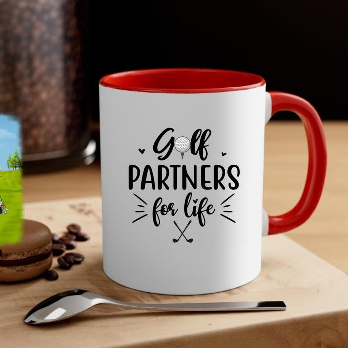 Golf Partners For Life - Personalized Mug For Family , Dad, Kids, Golf