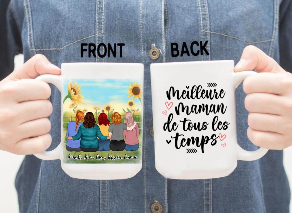 Meilleure Maman De Tous Les Temps - Personalized Mug For Her, Mom, Mother's Day