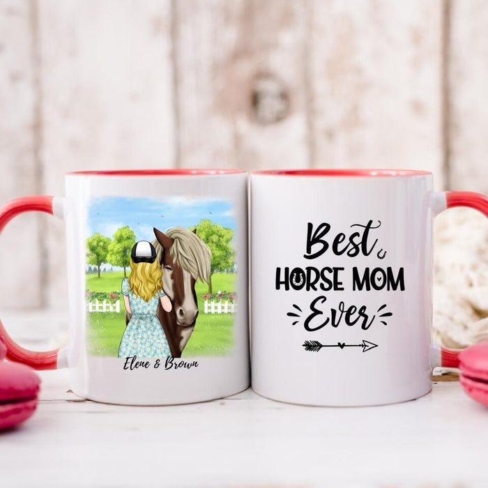 Best Horse Mom Ever - Personalized Mug For Mom, Horse Lovers