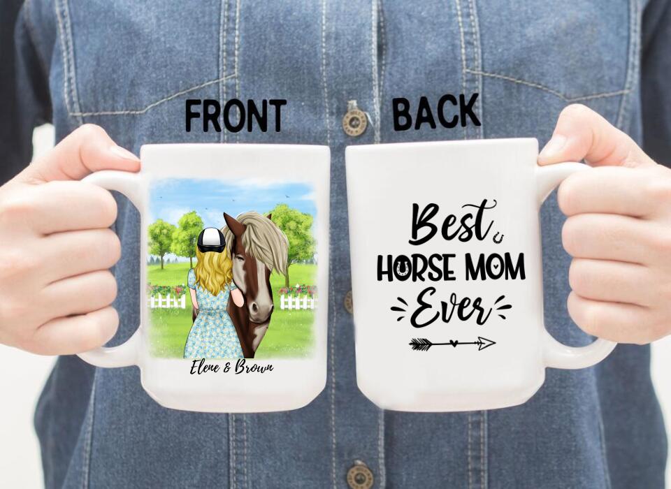 Best Horse Mom Ever - Personalized Mug For Mom, Horse Lovers