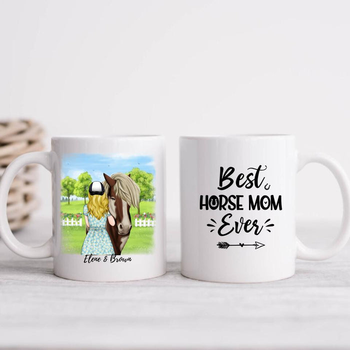 Best Horse Mom Ever - Personalized Mug For Mom, Horse Lovers