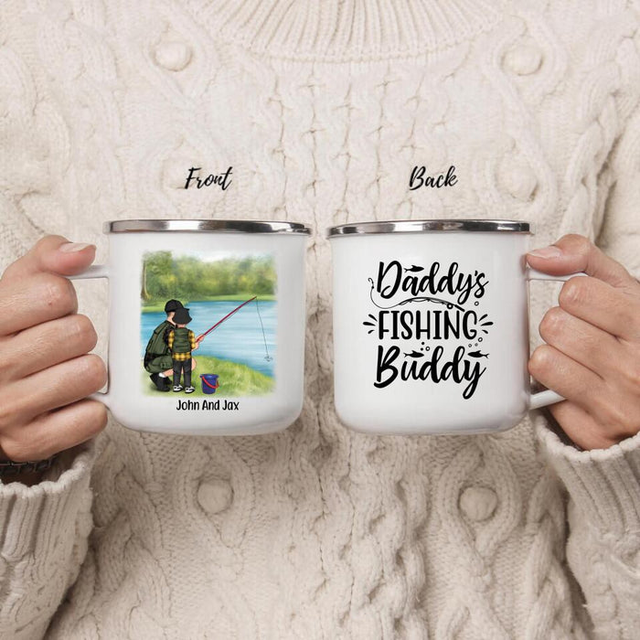 Father and Son Fishing Buddies For Life, Personalized Mug Gift For Fishing Lovers