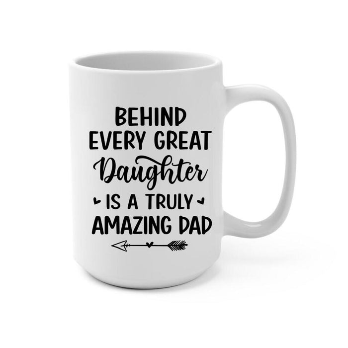 Behind Every Great - Personalized Gifts Custom Firefighter Mug for Dad, Firefighter Gifts