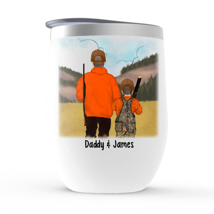 Hunting Partners for Life - Personalized Gifts, Custom Hunting Wine Tumbler for Kids, for Dad, Hunting Lovers