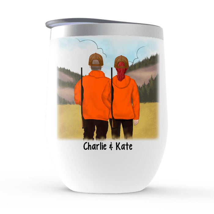 Hunting Partners For Life - Personalized Wine Tumbler For Hunting Couples, Gifts for Hunters