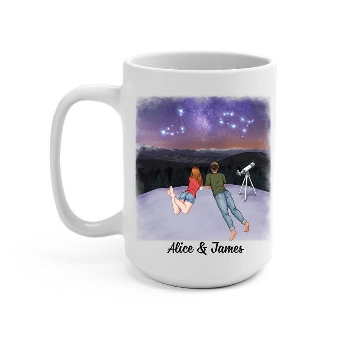 Our Love Is Written In The Stars - Personalized Mug For Couples, Family, Astronomy Lovers