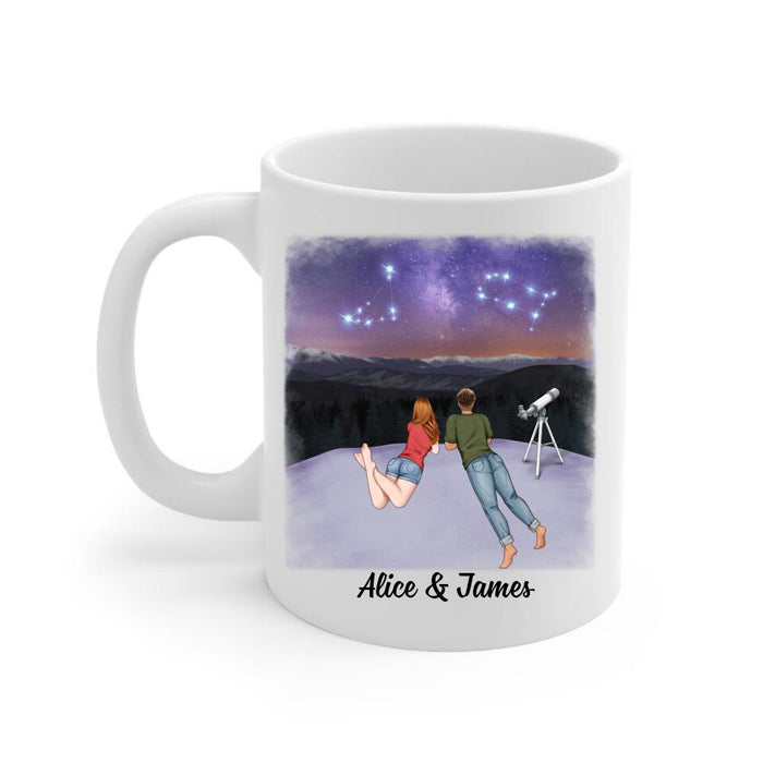 Our Love Is Written In The Stars - Personalized Mug For Couples, Family, Astronomy Lovers