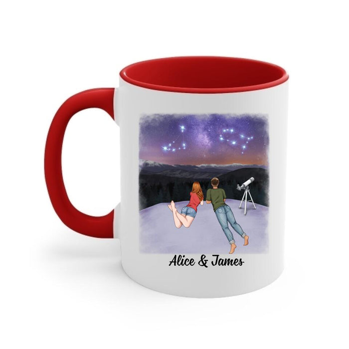 Our Love Is Written In The Stars - Personalized Mug For Couples, Family, Astronomy Lovers