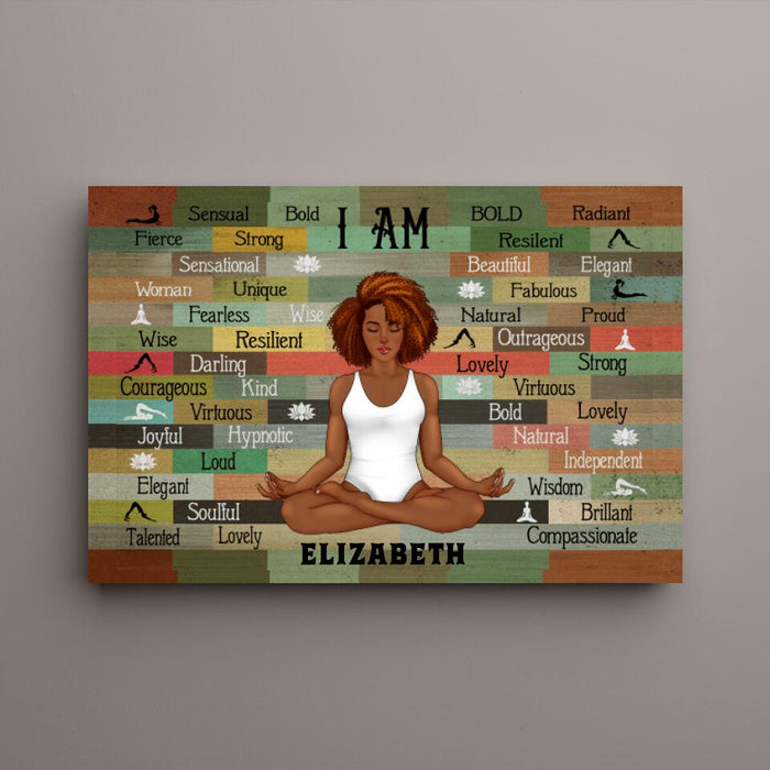 Personalized Canvas, Yoga Sexy Girl, Gift for Yoga Lovers