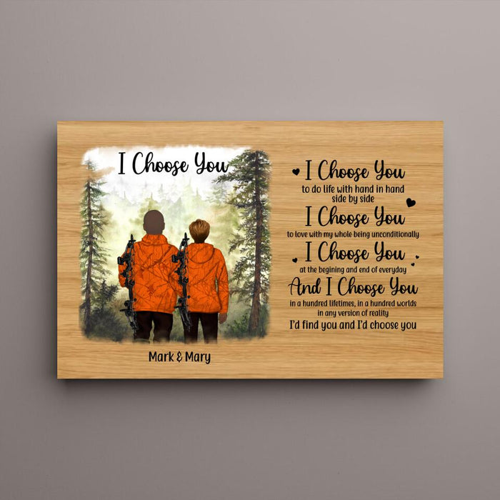 Personalized Canvas, I Choose You, Hunting Partners, Hunting Couple, Gift For Hunting Fans