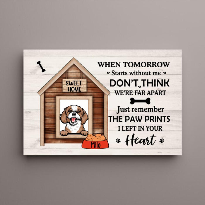 Personalized Canvas, Memorial Gift for Dog Loss, Gift for Family, Dog Lovers