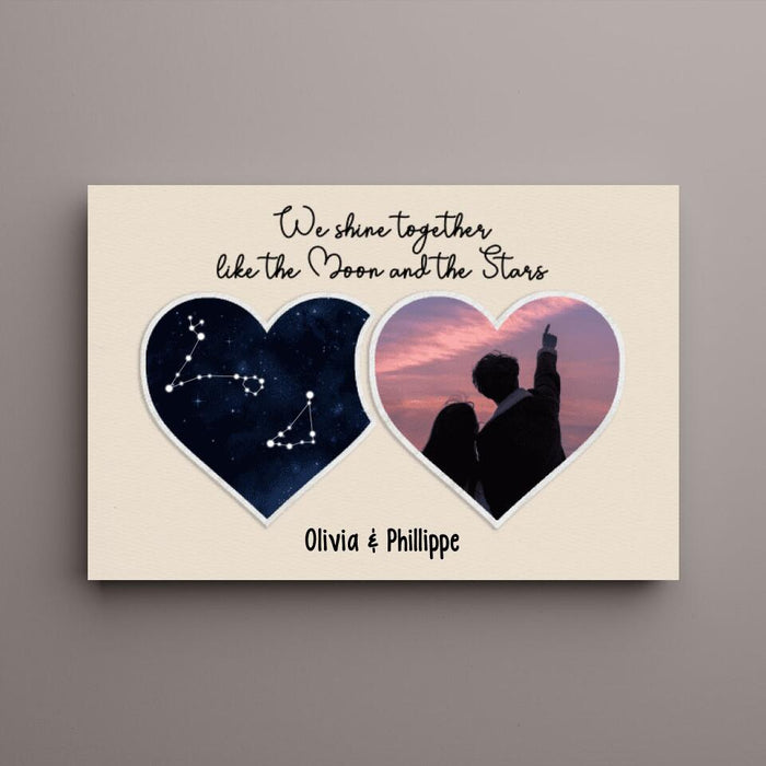 Personalized Canvas, It Was Written In The Stars, Couple And Star Signs, Anniversary Gifts For Couple, Zodiac Gifts