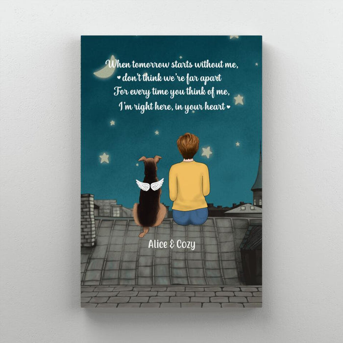 Personalized Canvas, Memorial Gift for Dog Loss, Cat Loss, Gift for Dog Mom, Cat Mom, Pet Lover