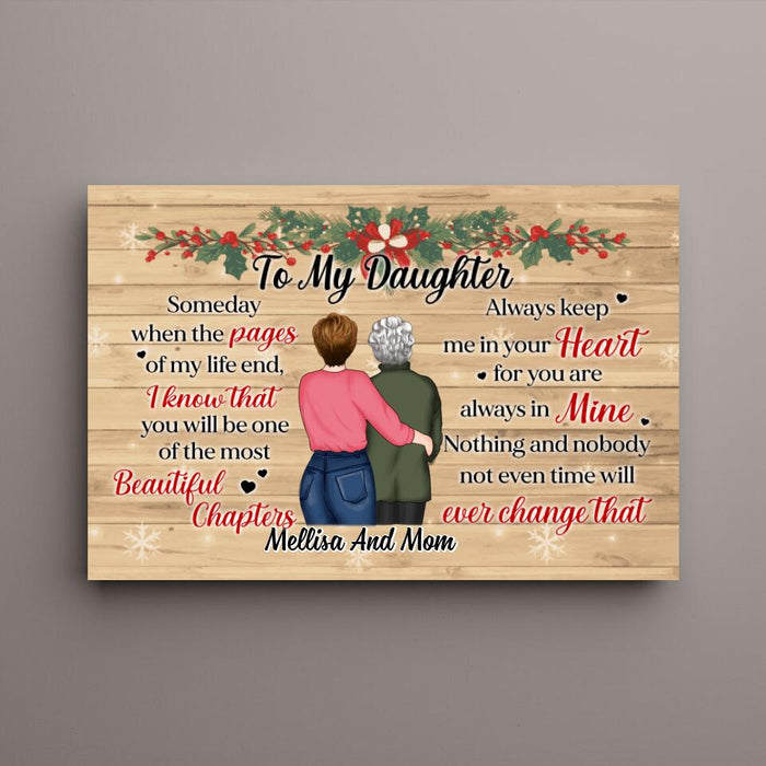 Personalized Canvas, To My Daughter, Christmas Theme, Christmas Gift For Daughters