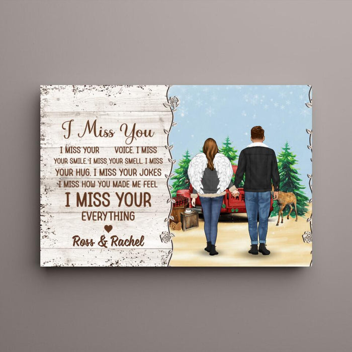 I Miss Your Everything - Personalized Gifts Custom Memorial Canvas for Wife or Husband, Memorial Gifts