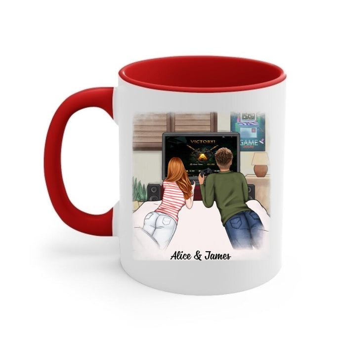 Gaming Partner I Promise To Love You Even When We're Old -  Personalized Mug For Family, Couples, Games