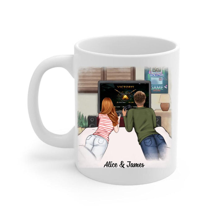 Gaming Partner I Promise To Love You Even When We're Old -  Personalized Mug For Family, Couples, Games