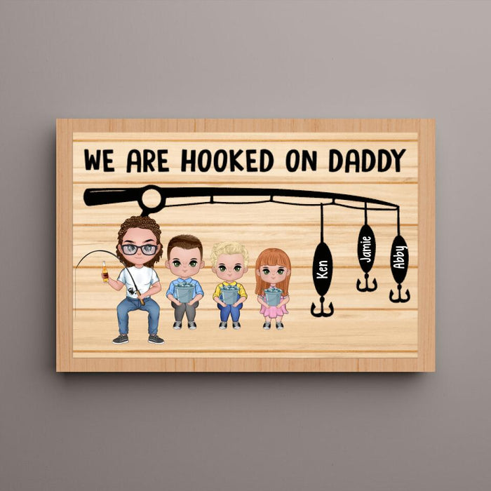 We Love You Dad - Personalized Gifts Custom Family Canvas for Dad, Family Gifts