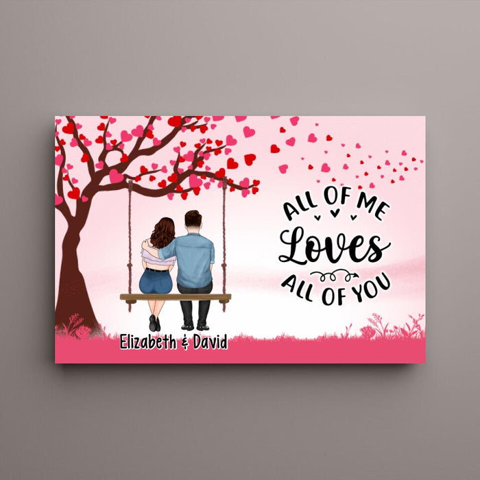 Couple Sitting On Tree Swing - Personalized Canvas For Him, For Her, Valentine's Day