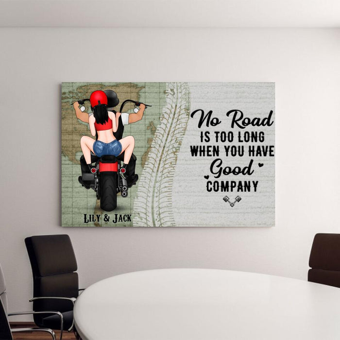 Life Is One Sweet Ride With You By My Side - Personalized Canvas For Couples, Motorcycle Lovers