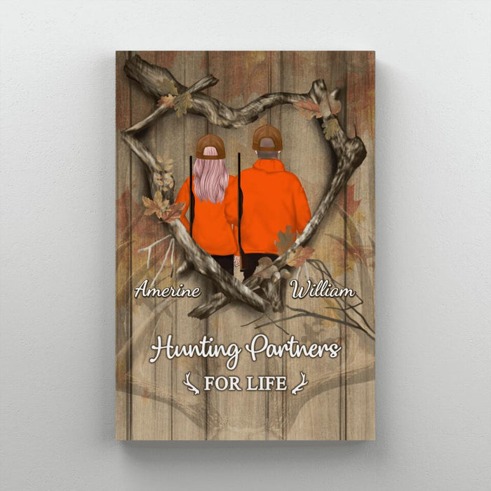 Hunting Partners For Life - Personalized Canvas For Couples, For Him, For Her, Hunting