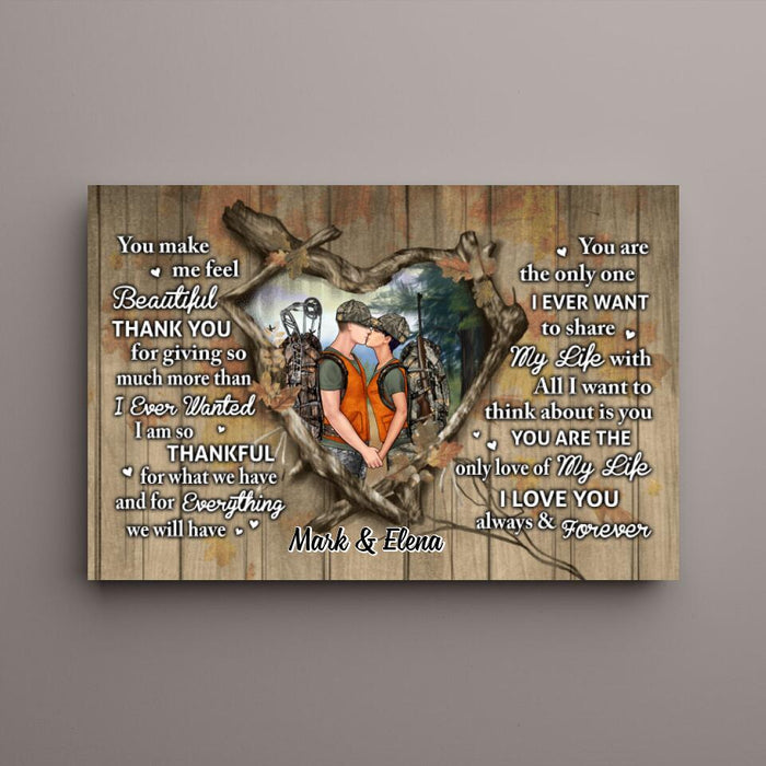 Hunting Couple You Complete Me - Personalized Canvas For Couples, For Him, Her, Hunting