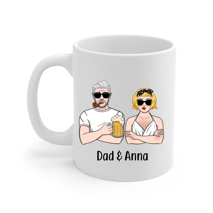 Thanks for Teaching Me - Personalized Gifts Custom Mug for Daughter for Dad