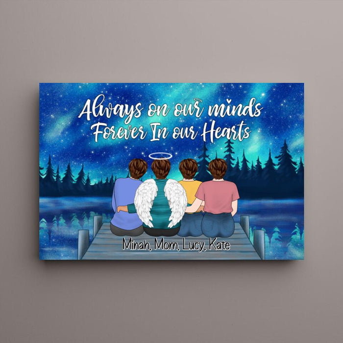 Always On Our Minds Forever In Our Heart - Custom Canvas Memorial, Mother's Day