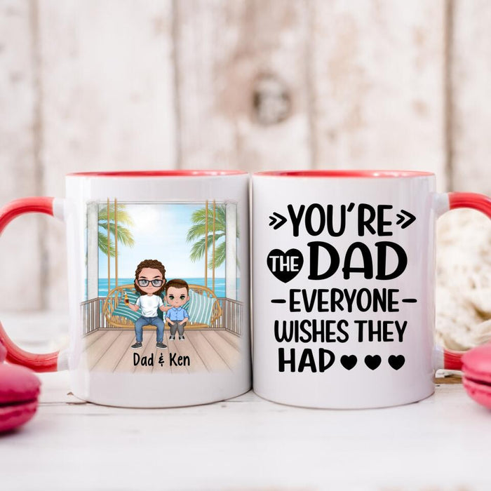 Up To 3 Kids You're The Dad Everyone Wishes They Had - Personalized Mug For Dad, Father's Day