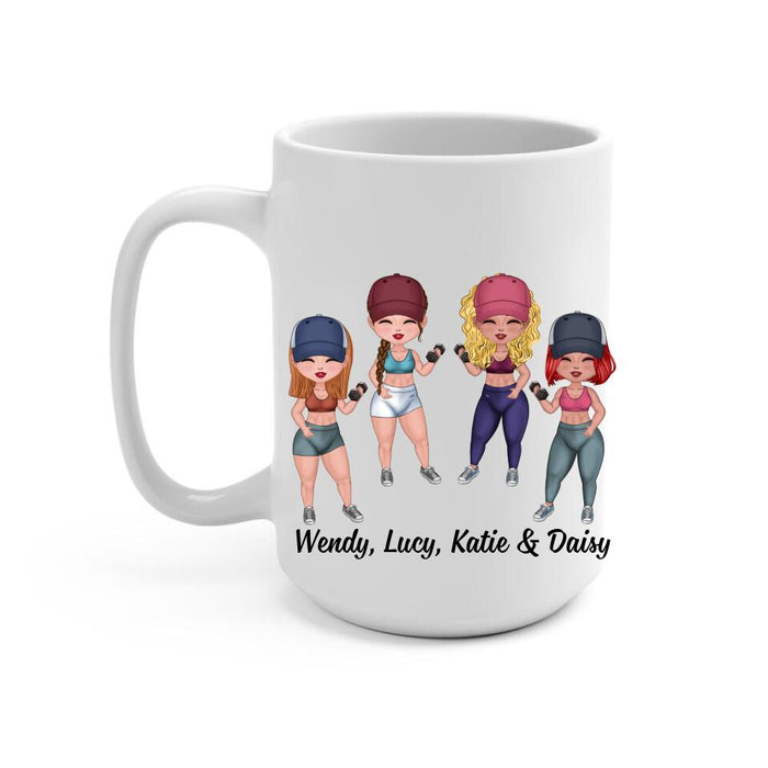 Besties That Gain Together Stay Together -  Personalized Mug For Friends, Sisters, Fitness