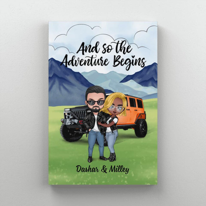 And So The Adventure Begins - Personalized Canvas For Car Lovers, Off-Road