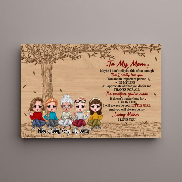 Up To 4 Daughters To My Mom You Are An Important Person In My Life - Personalized Canvas For Her, Mom