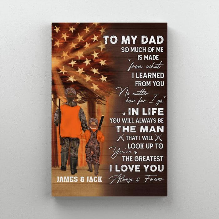 To My Dad - Personalized Gifts Custom Hunting Canvas for Son or Dad, Hunting Lovers