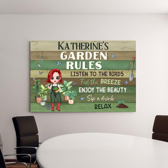 My Garden Rules - Personalized Canvas For Gardening Lovers, Gardeners