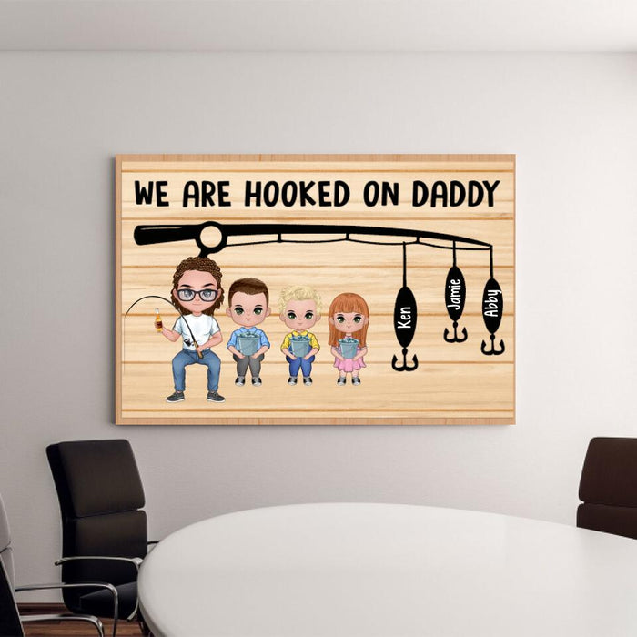 We Love You Dad - Personalized Gifts Custom Family Canvas for Dad, Family Gifts