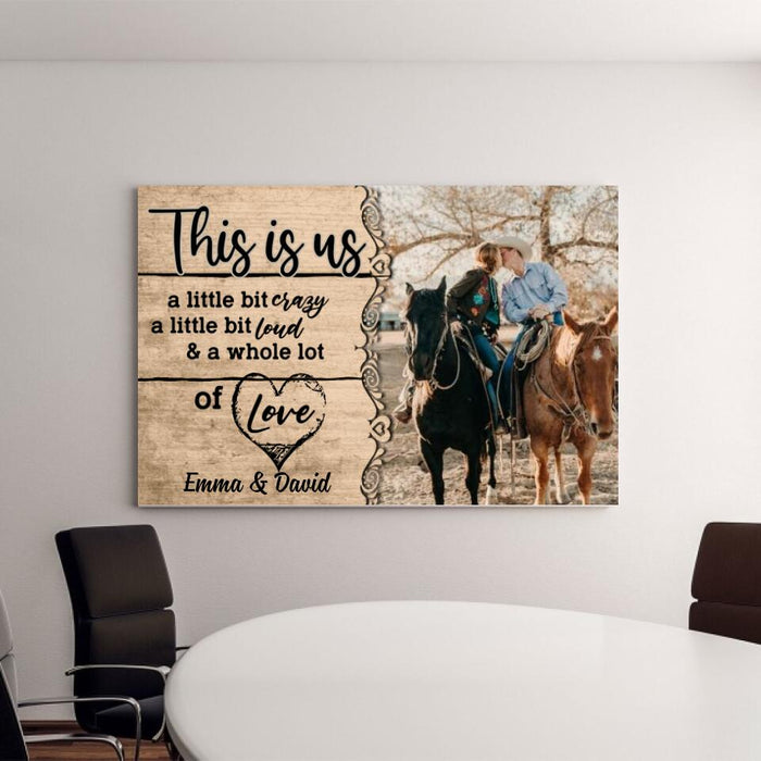 Couple Horse This Is Us - Custom Canvas Photo Upload, For Him, For Her, Horse Loves