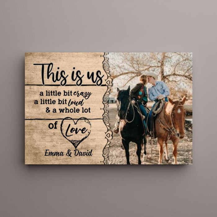 Couple Horse This Is Us - Custom Canvas Photo Upload, For Him, For Her, Horse Loves