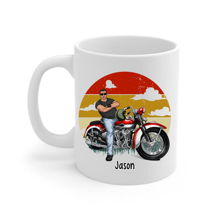 My Dad Doesn't Snore He's Just Dreaming - Personalized Mug For Dad, Motocycle Lovers, Father's Day