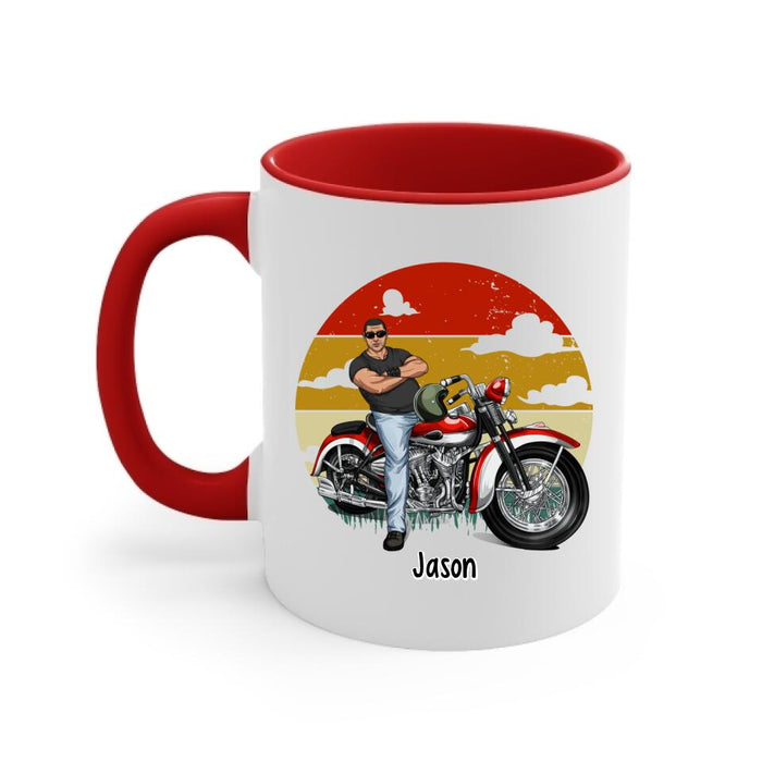 My Dad Doesn't Snore He's Just Dreaming - Personalized Mug For Dad, Motocycle Lovers, Father's Day